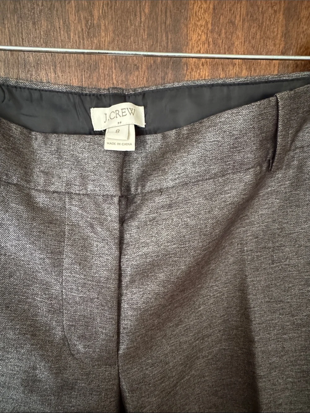 Metallic Grey J. Crew Trousers